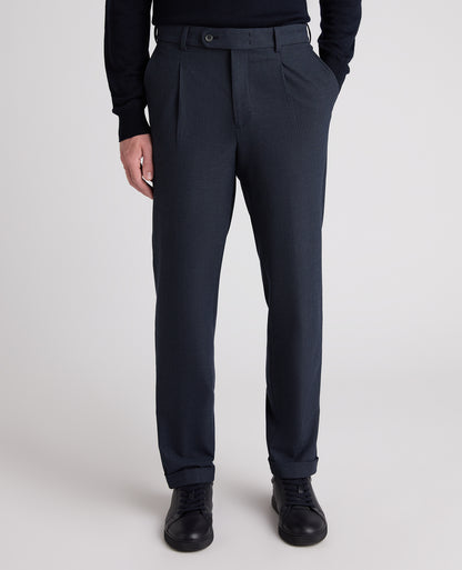 Tapered fit polyviscose formal trousers