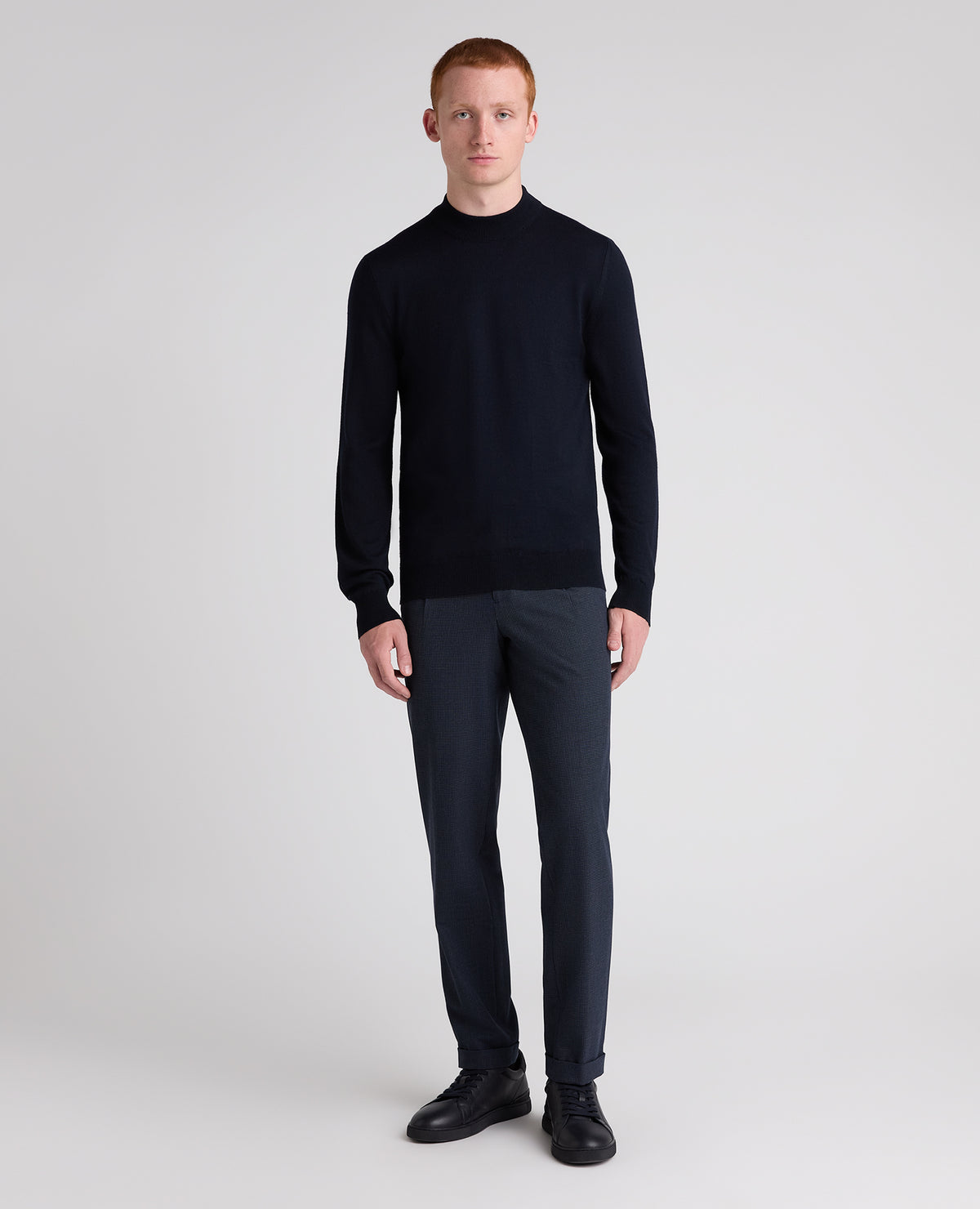 Tapered fit polyviscose formal trousers