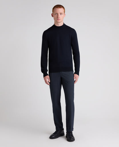 Tapered fit polyviscose formal trousers