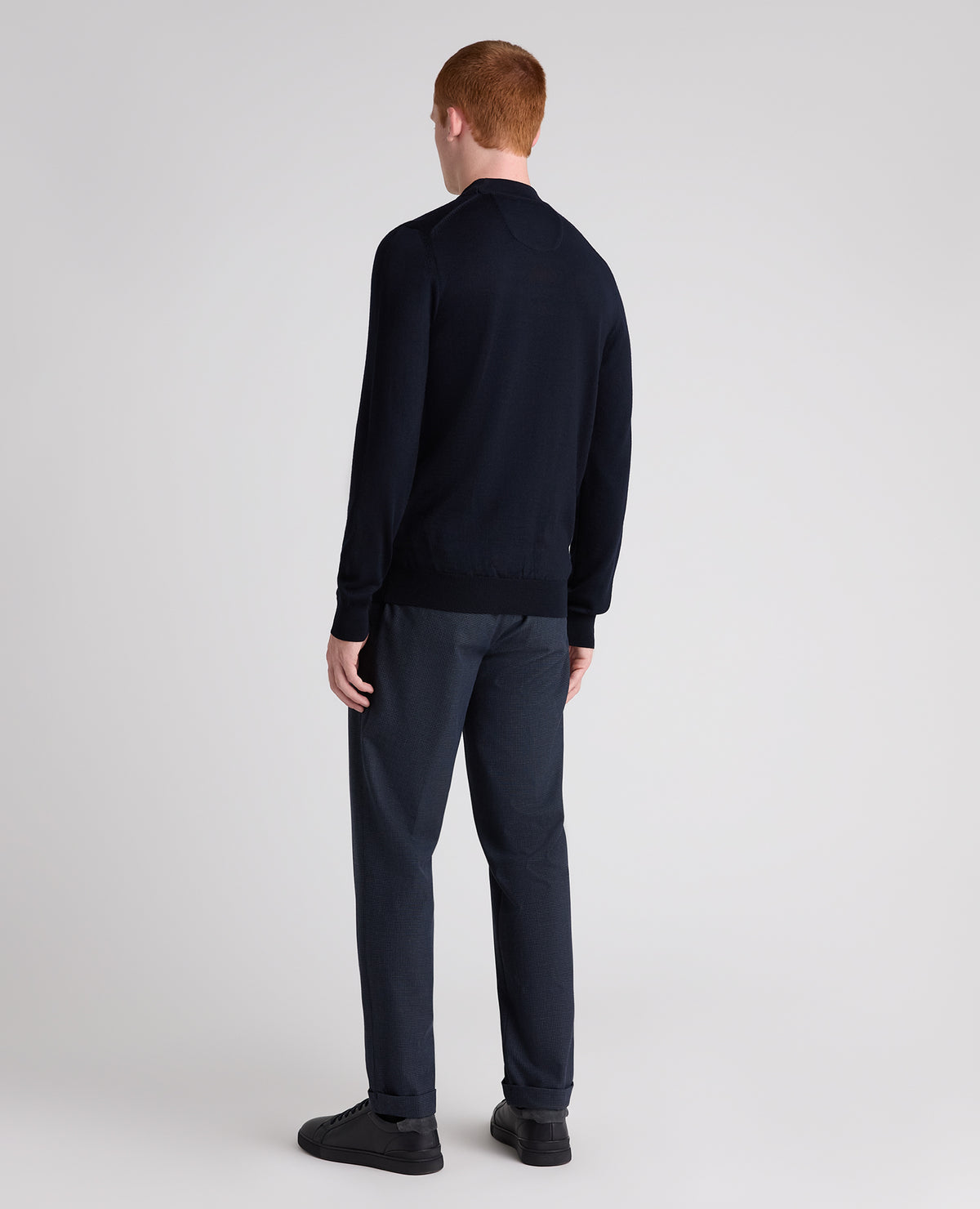 Tapered fit polyviscose formal trousers