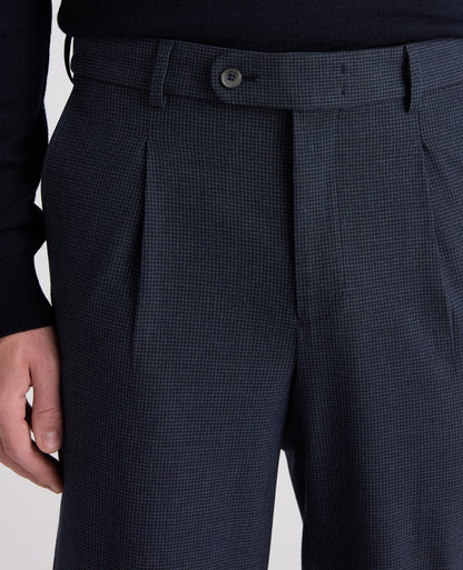 Tapered fit polyviscose formal trousers