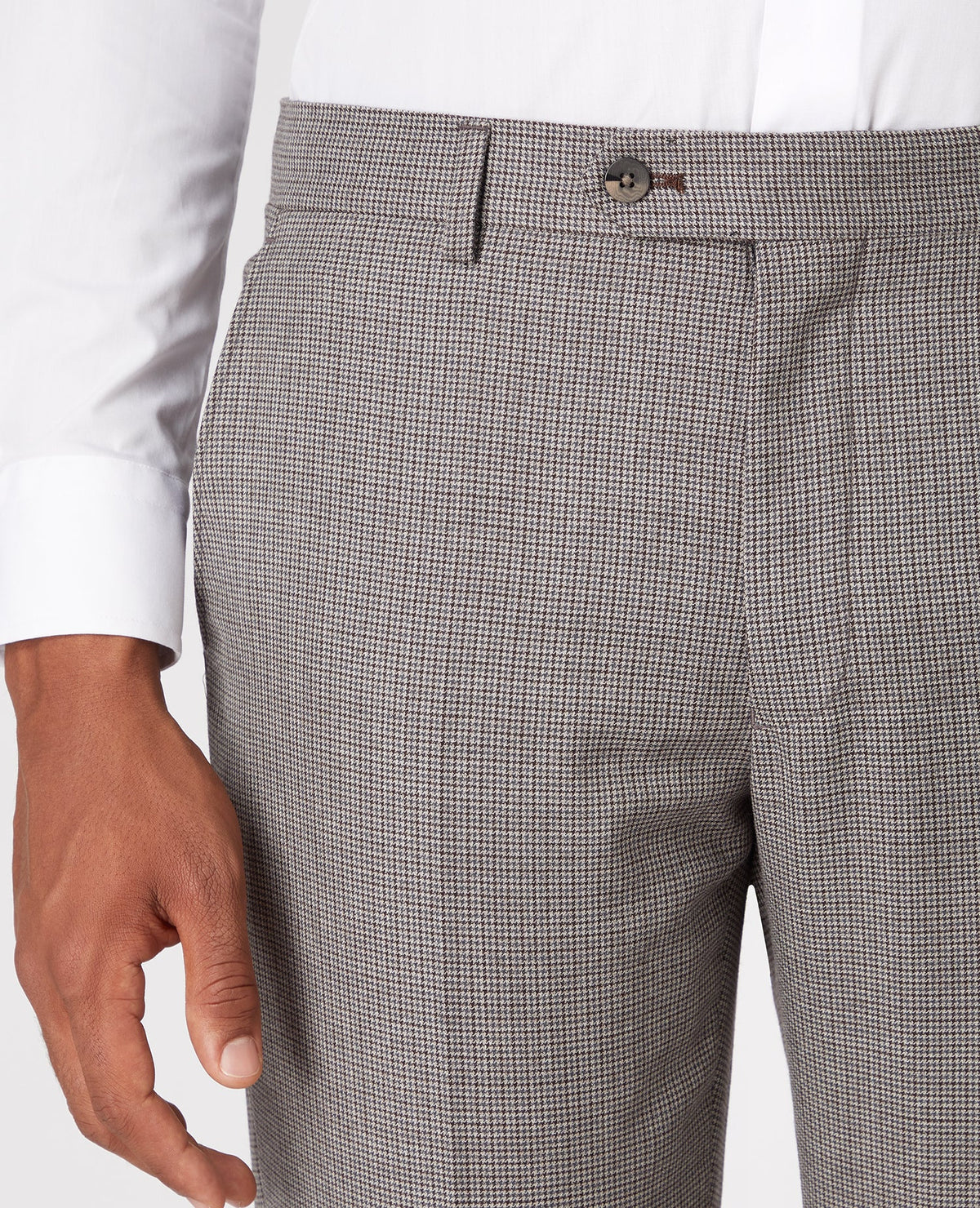 Man wearing a sand Mix and Match Suit Trouser