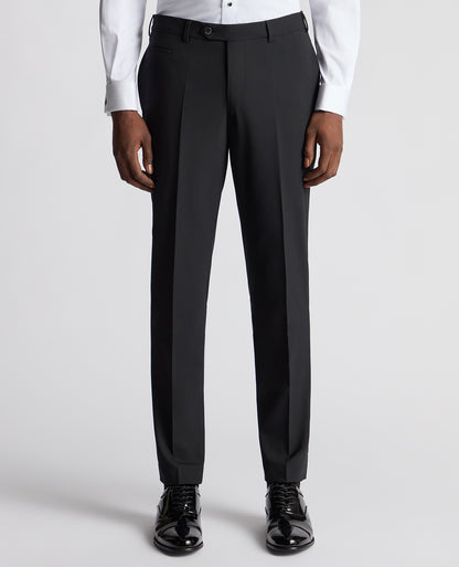 Man wearing a black Slim Fit Wool-Blend Formal Trousers