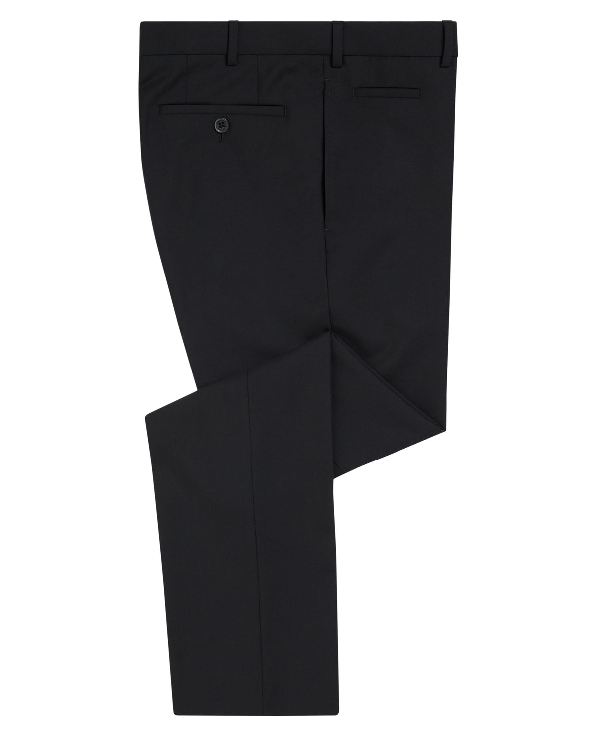 Man wearing a black Slim Fit Wool-Blend Formal Trousers