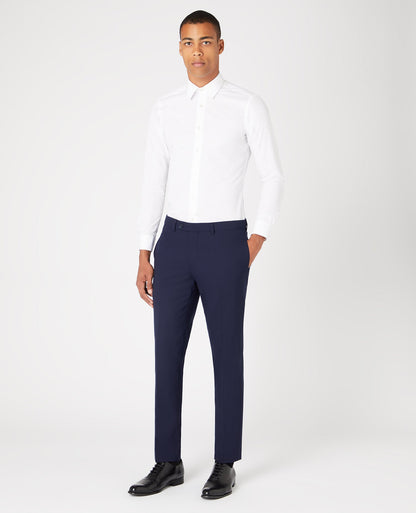 Man wearing a navy Mix and match suit trouser