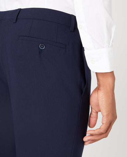 Man wearing a navy Mix and match suit trouser
