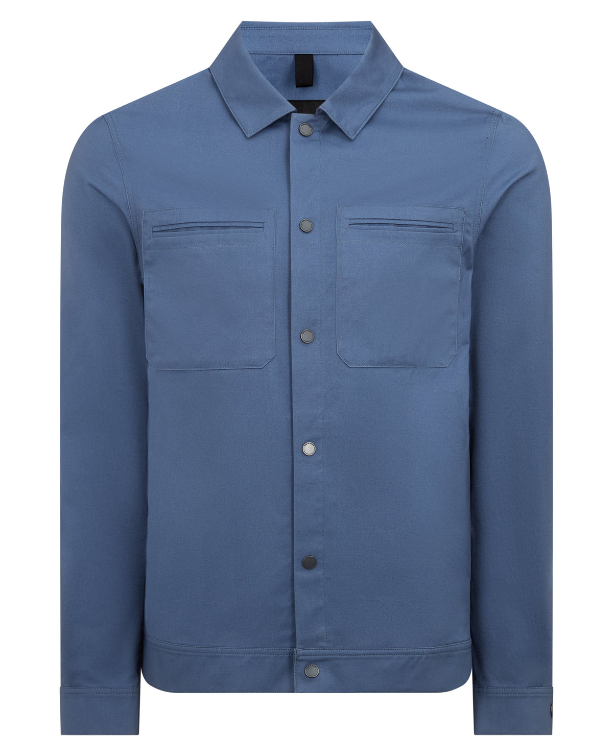 Man wearing a blue Regular Fit Cotton Twill Utility Jacket