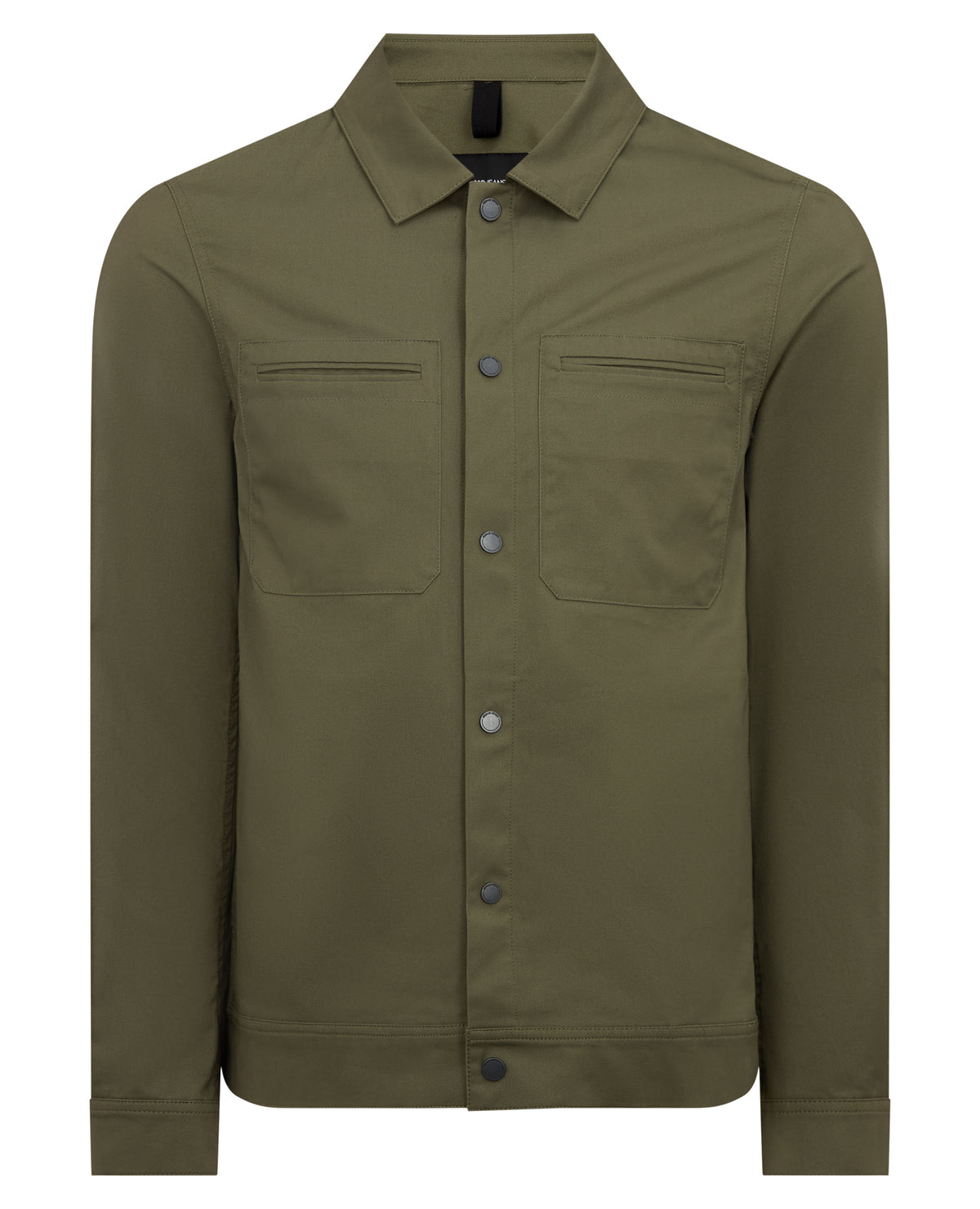 Man wearing a green Regular Fit Cotton Twill Utility Jacket