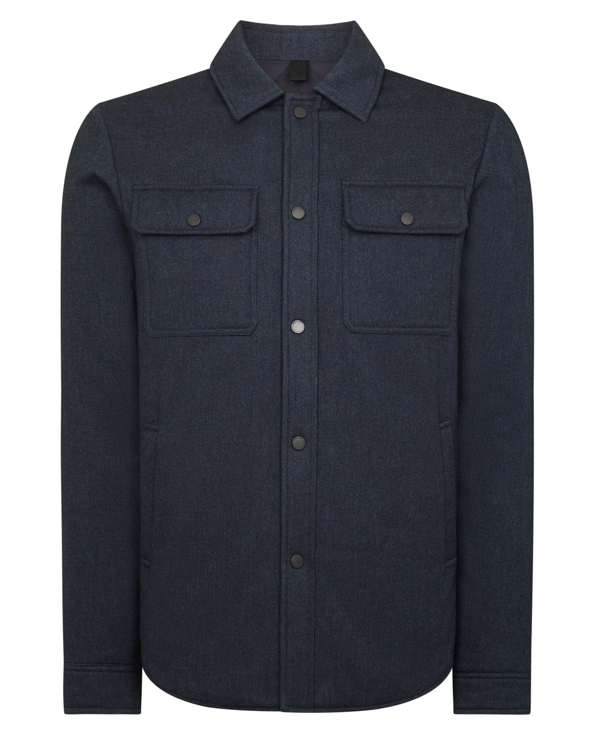 Man wearing a blue Regular Fit Quilted Overshirt