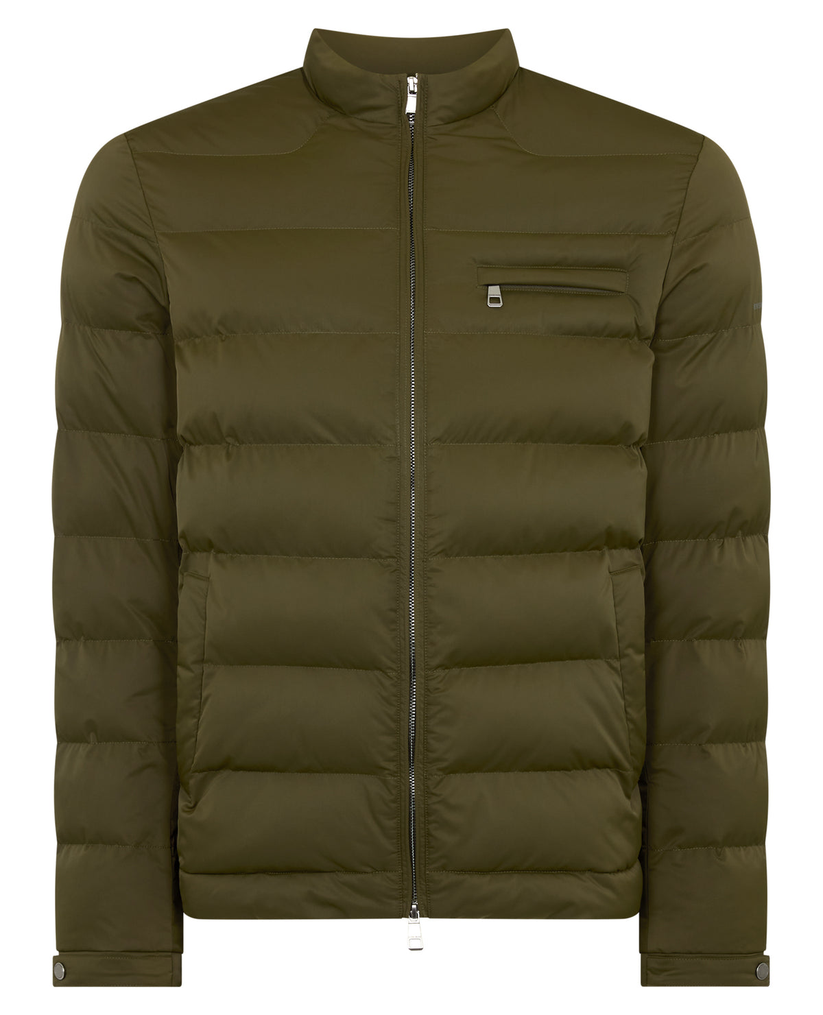 Man wearing a green Regular Fit Quilted Jacket