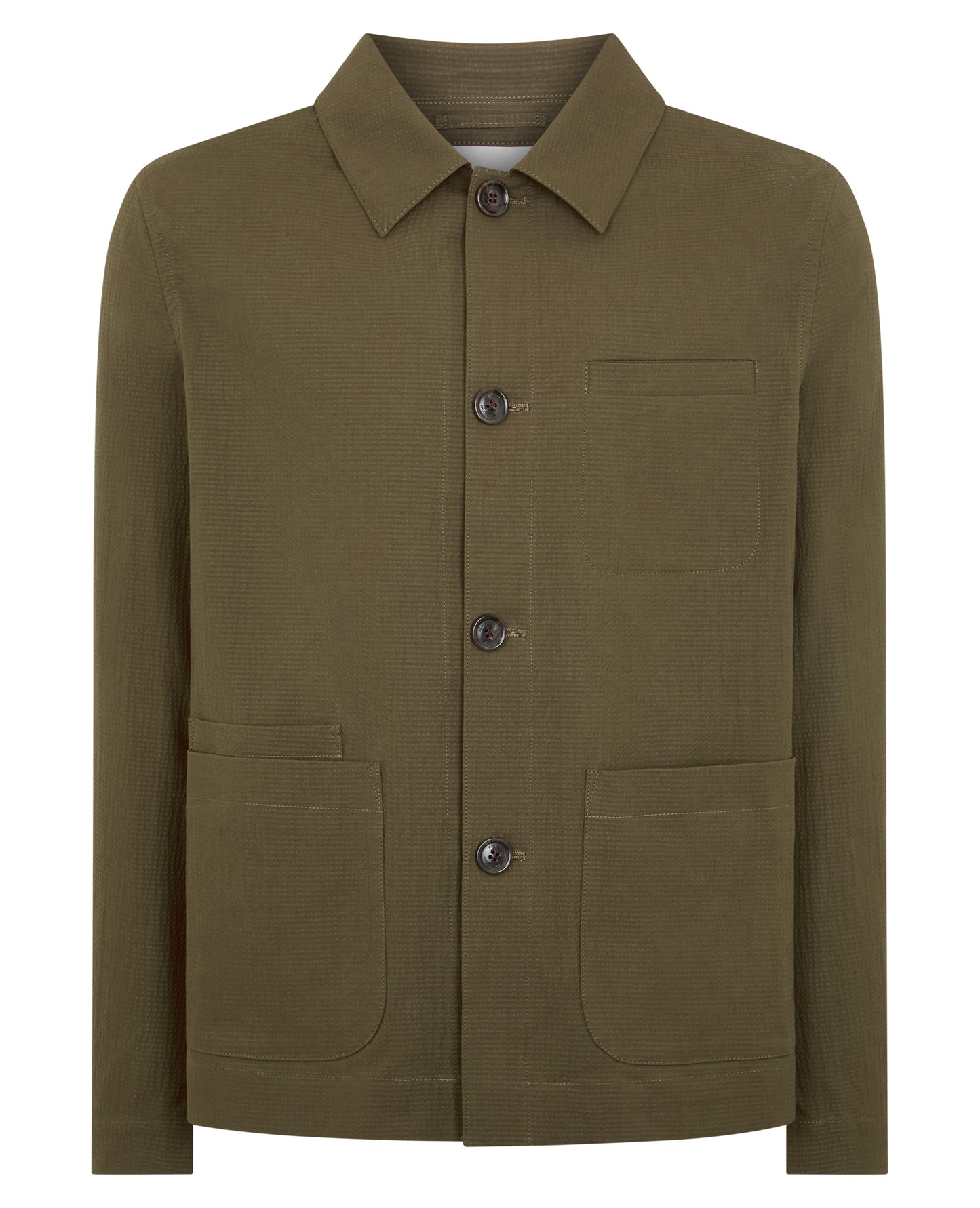 Regular Fit Seersucker Chore Jacket