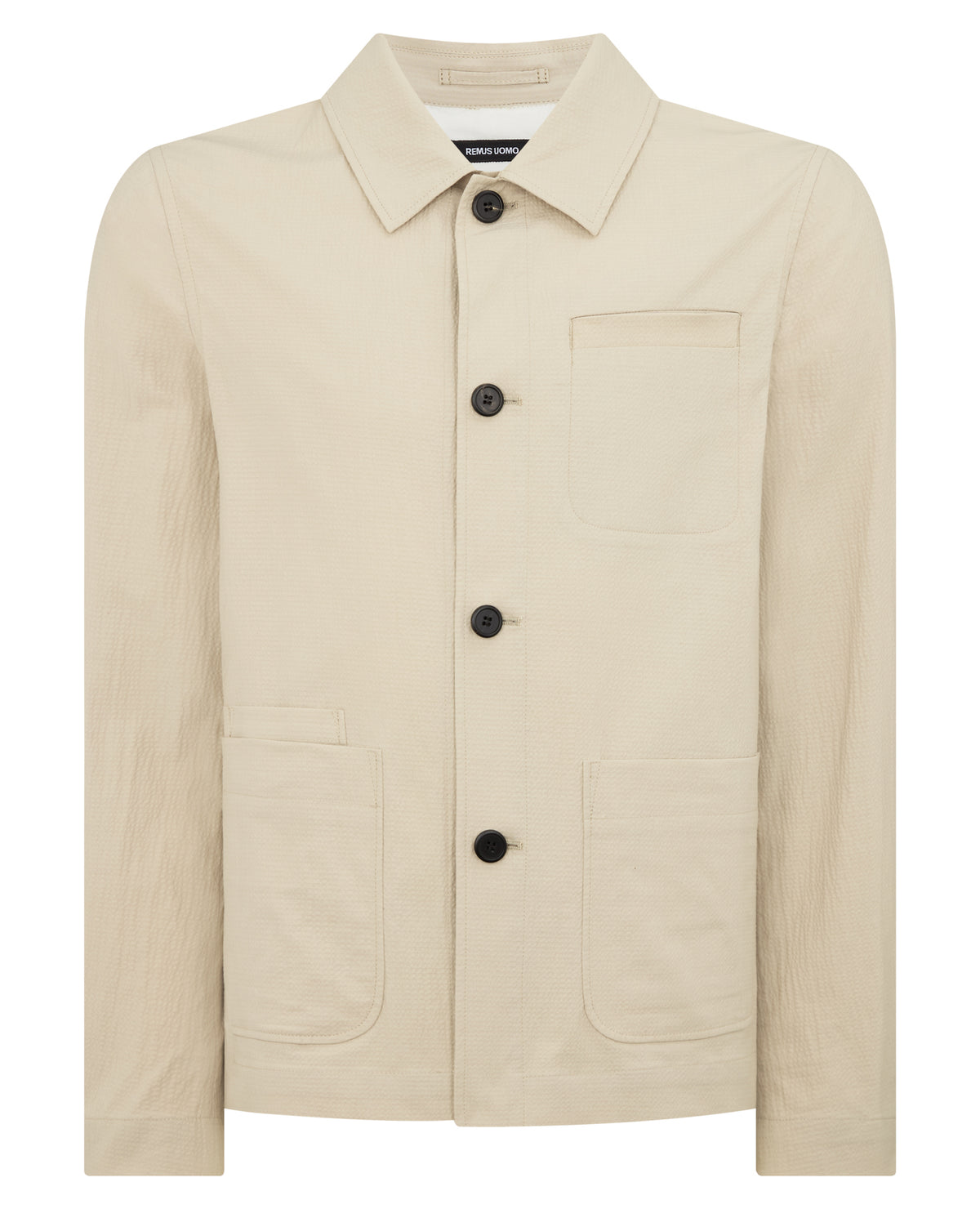 Man wearing a sand Regular Fit Chore Jacket