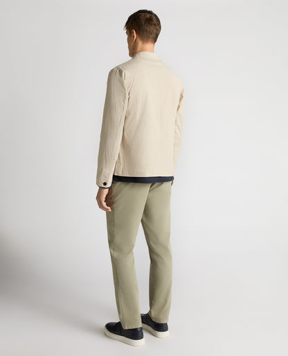 Man wearing a sand Regular Fit Chore Jacket