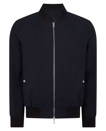 Regular Fit Seersucker Bomber Jacket