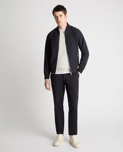 Regular Fit Seersucker Bomber Jacket