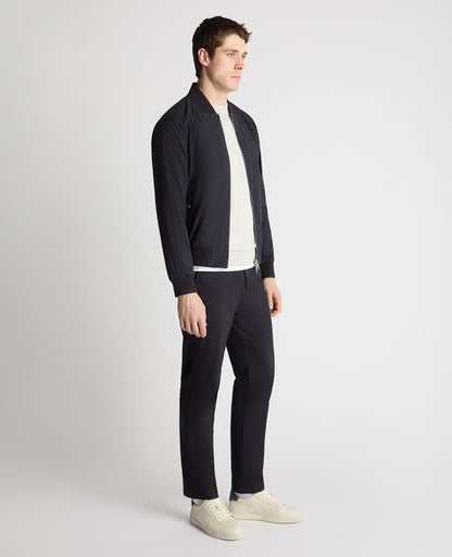 Regular Fit Seersucker Bomber Jacket