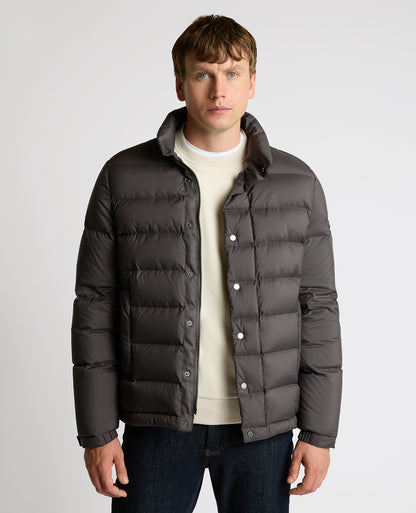 Man wearing a grey Regular Fit Quilted Jacket