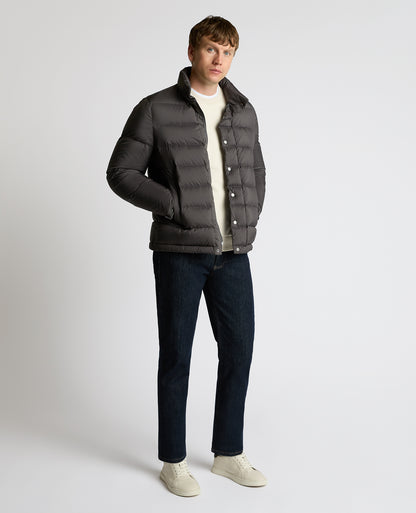Man wearing a grey Regular Fit Quilted Jacket