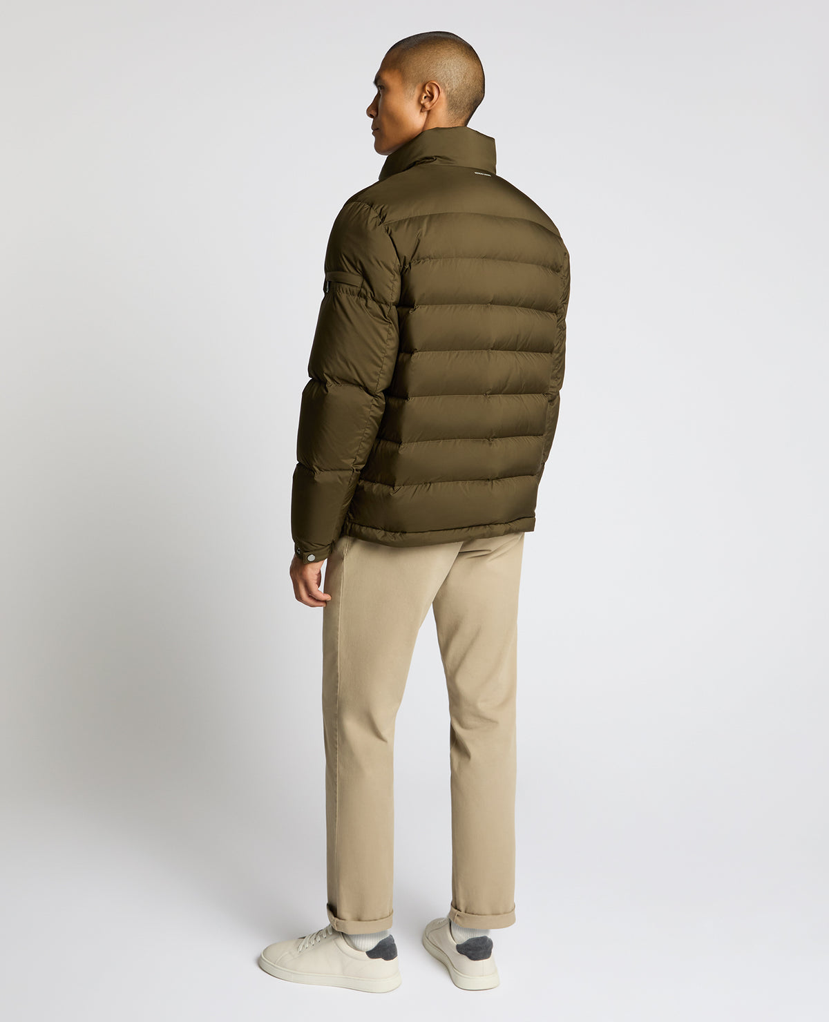 Man wearing a green Regular Fit Quilted Jacket