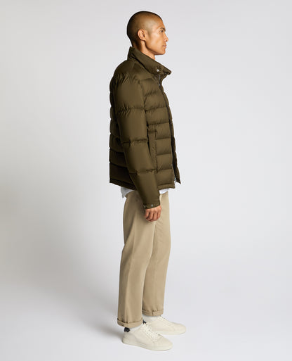 Man wearing a green Regular Fit Quilted Jacket