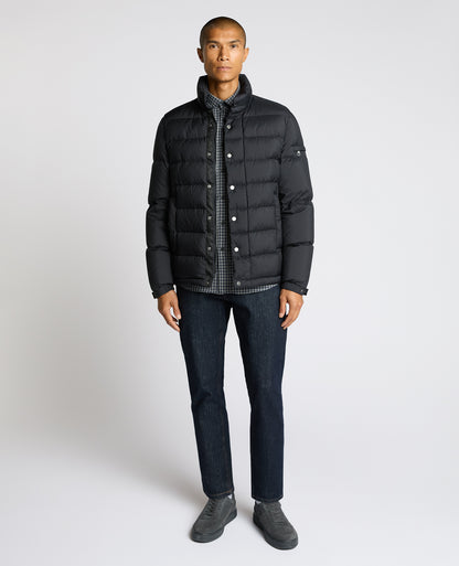 Man wearing a navy Regular Fit Quilted Jacket