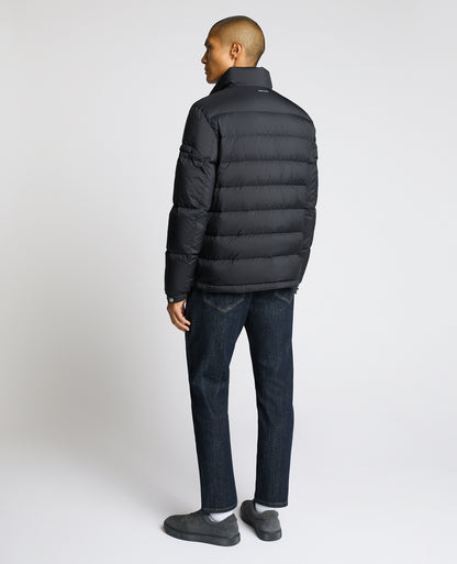 Man wearing a navy Regular Fit Quilted Jacket