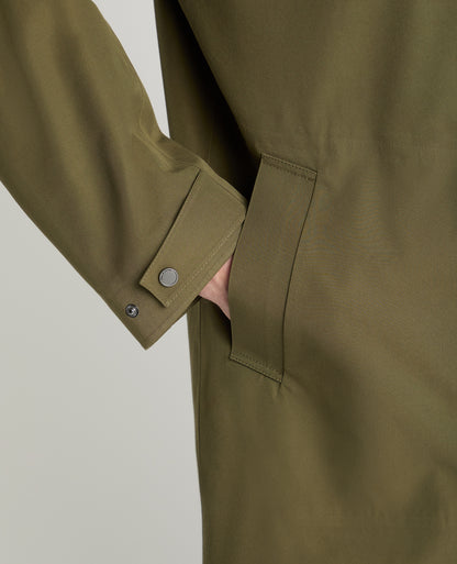 Man wearing a green jacket