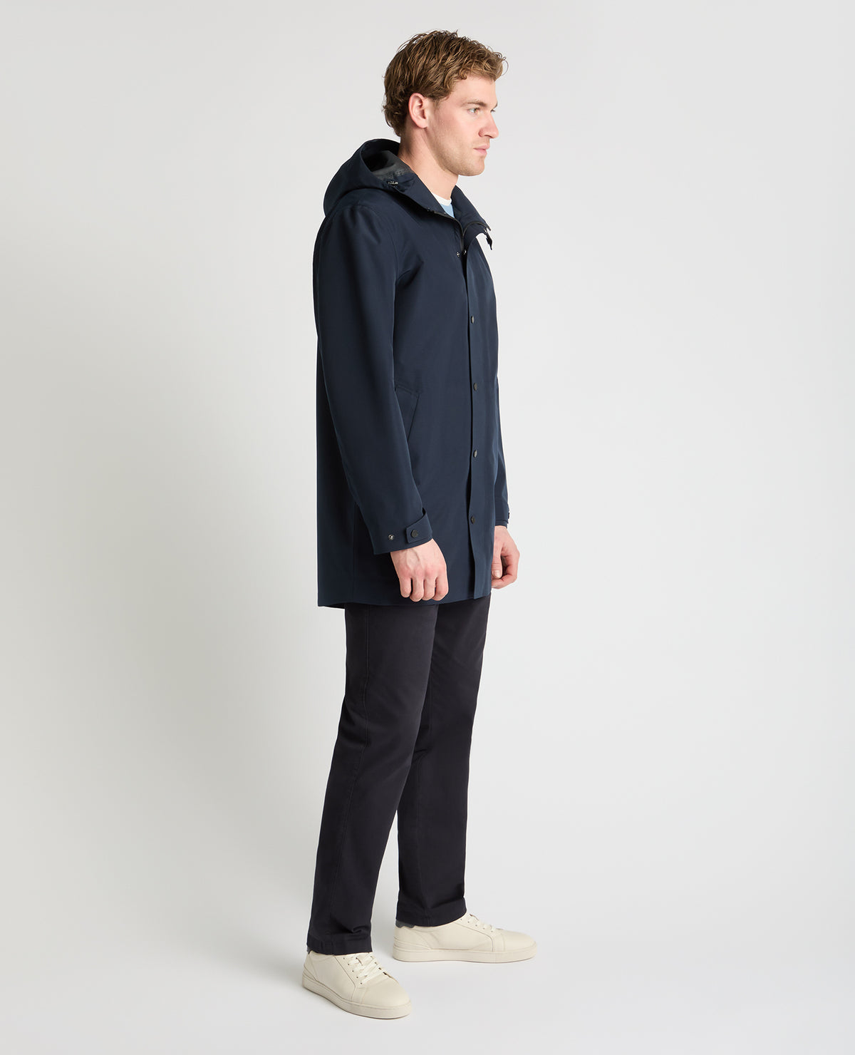 Man wearing a navy jacket