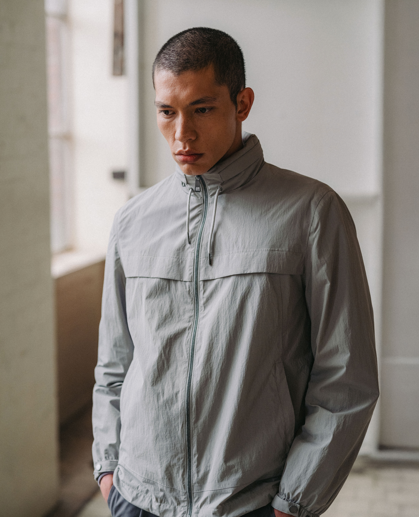 Lightweight Nylon Windbreaker Jacket