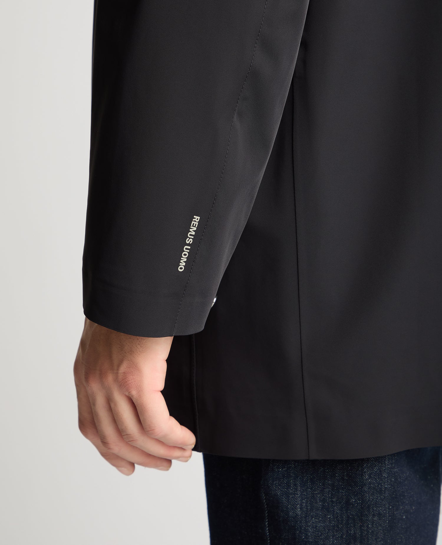 Man wearing a navy jacket