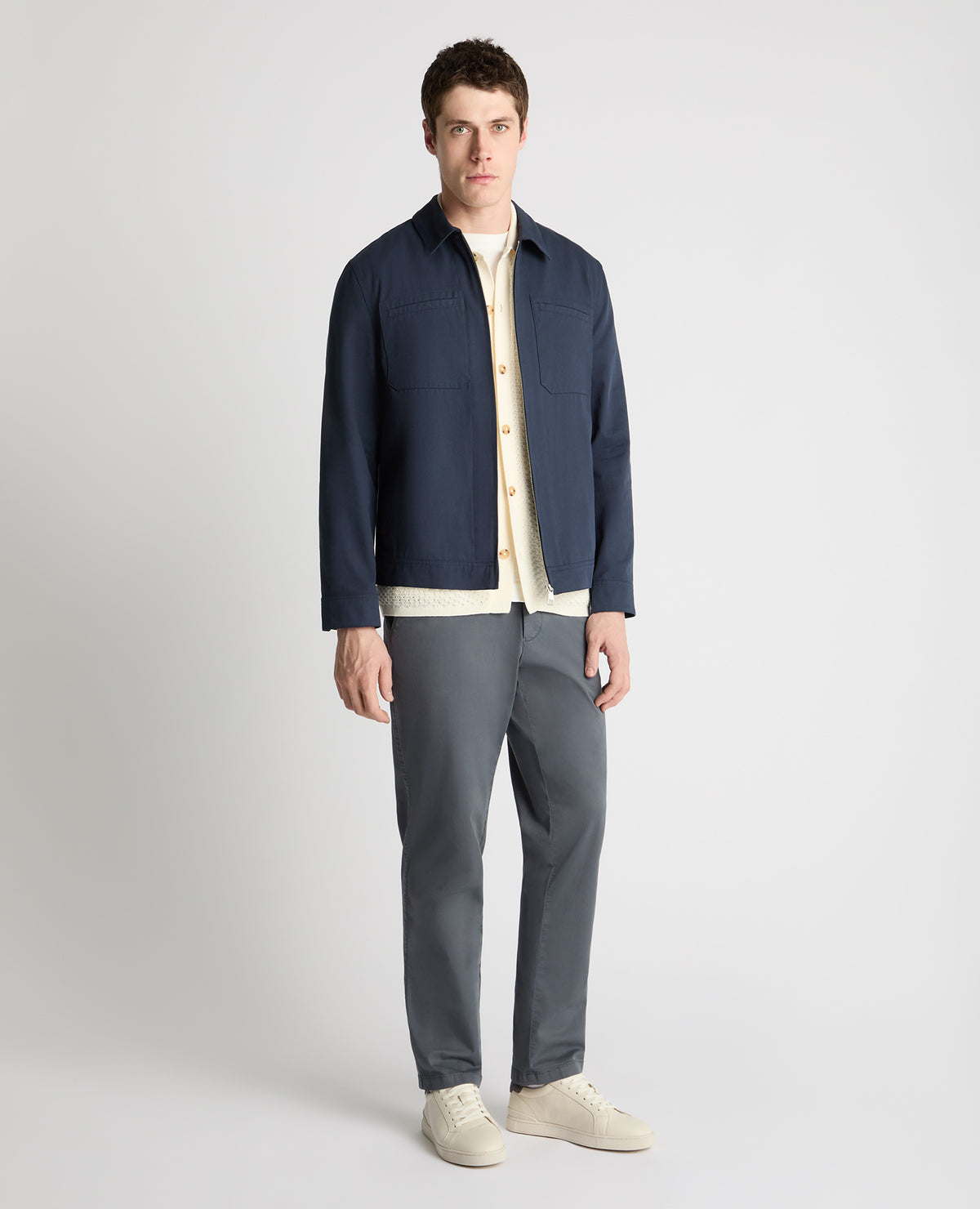 Man wearing a blue jacket