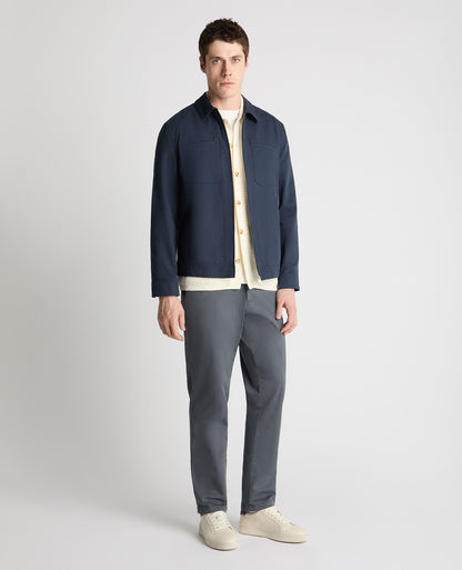 Man wearing a blue jacket