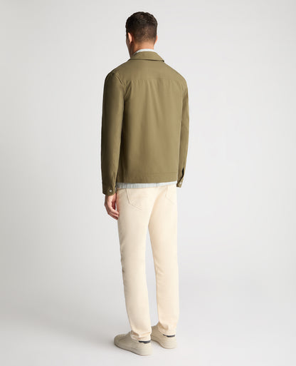 Man wearing a green jacket