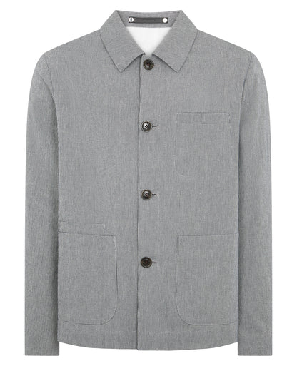 Regular Fit Micro-Houndstooth Chore Jacket