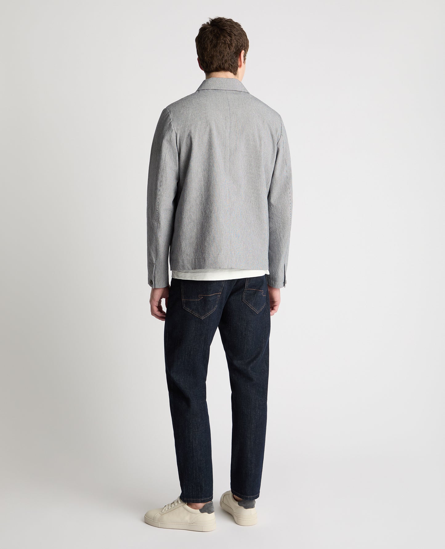 Regular Fit Micro-Houndstooth Chore Jacket