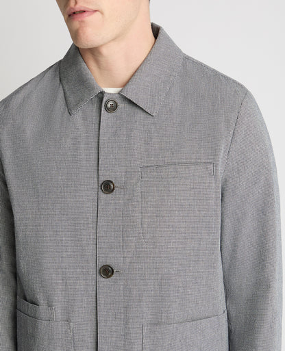 Regular Fit Micro-Houndstooth Chore Jacket