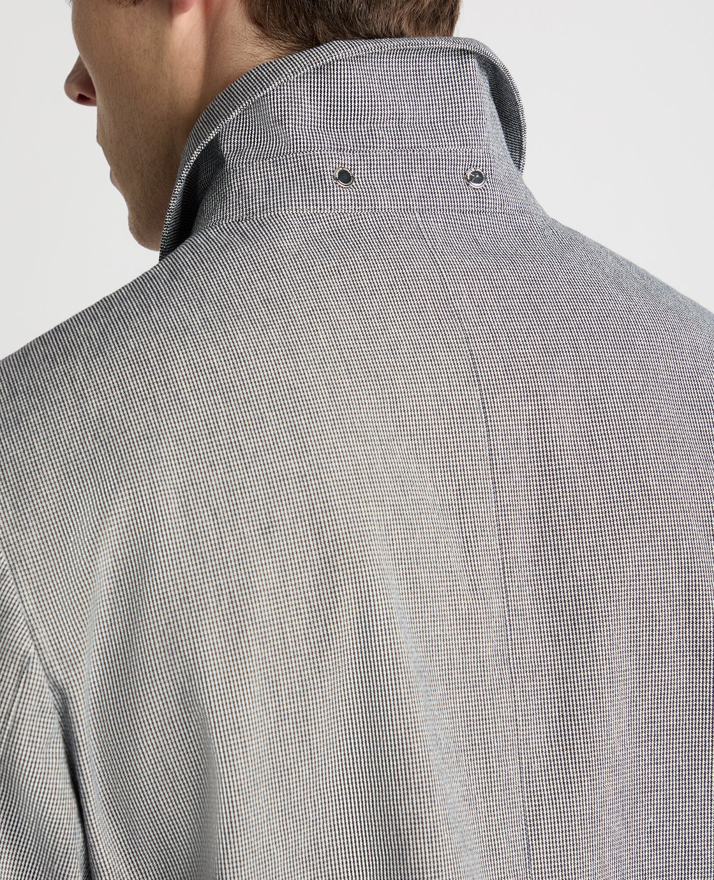 Regular Fit Micro-Houndstooth Chore Jacket