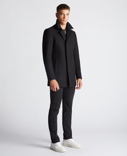 Tapered Fit Wool-Rich Overcoat