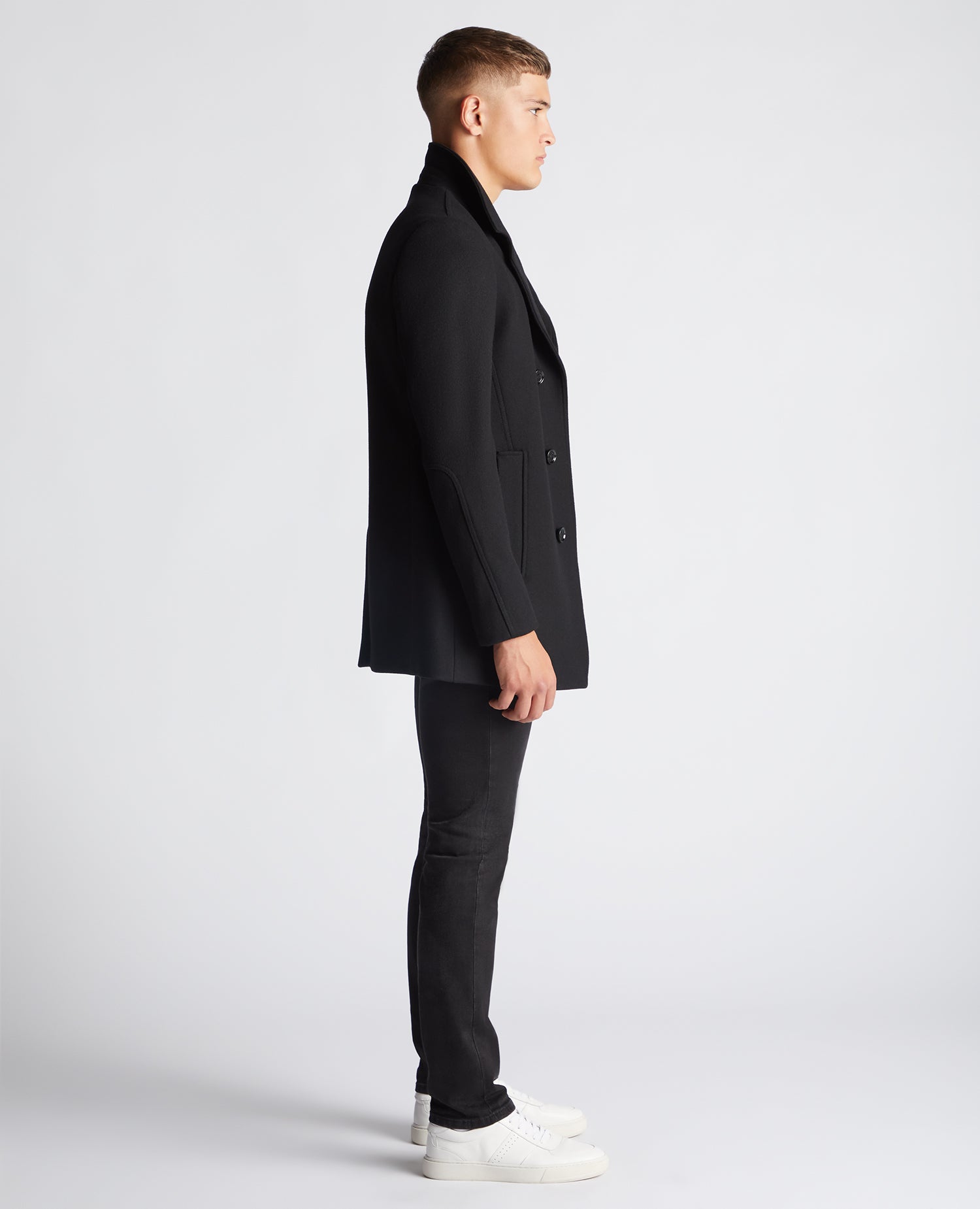 Tapered Fit Wool-Rich Overcoat