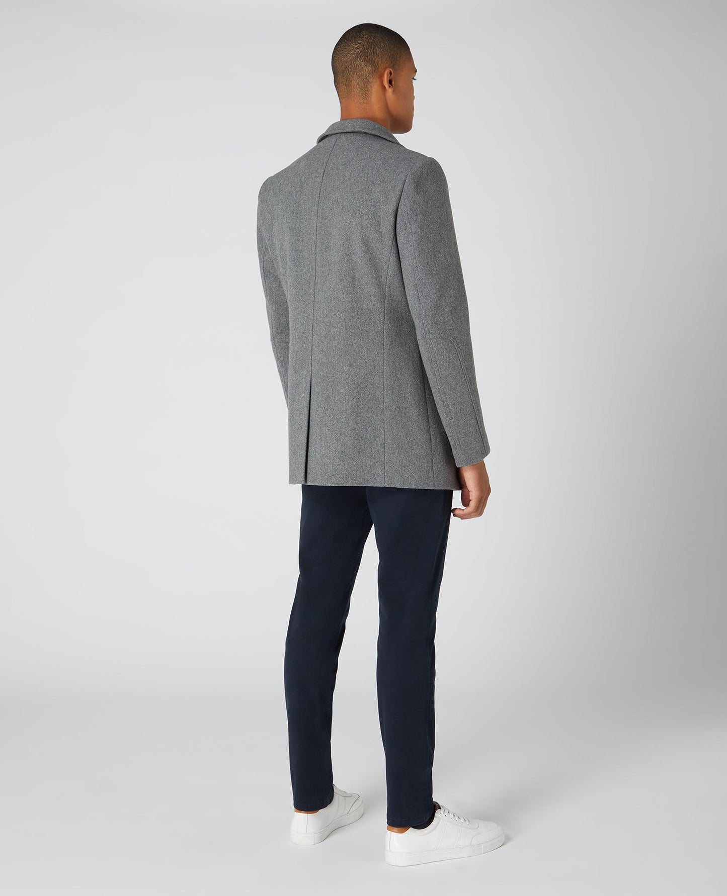 Tapered Fit Wool-Rich Overcoat