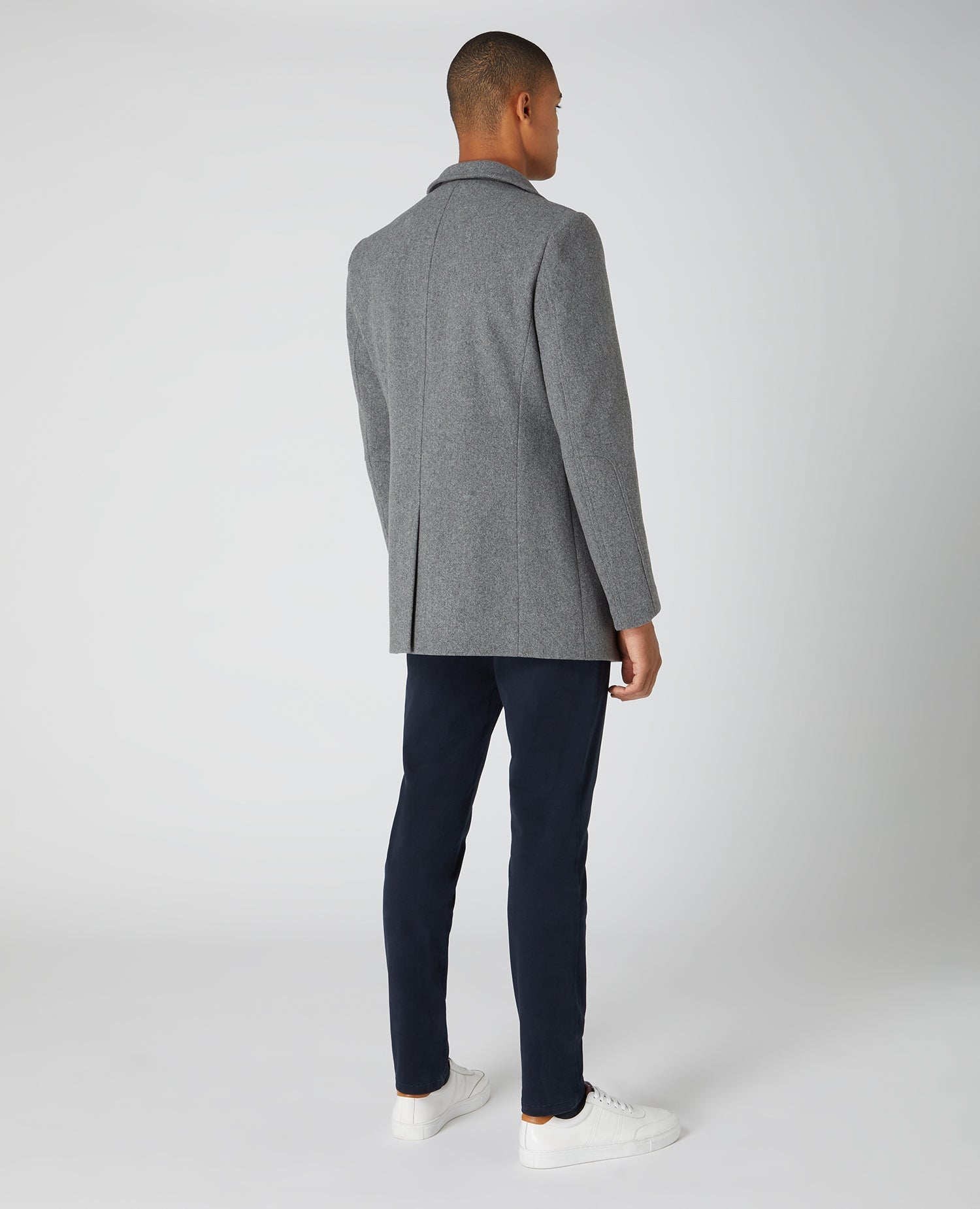 Tapered Fit Wool-Rich Overcoat