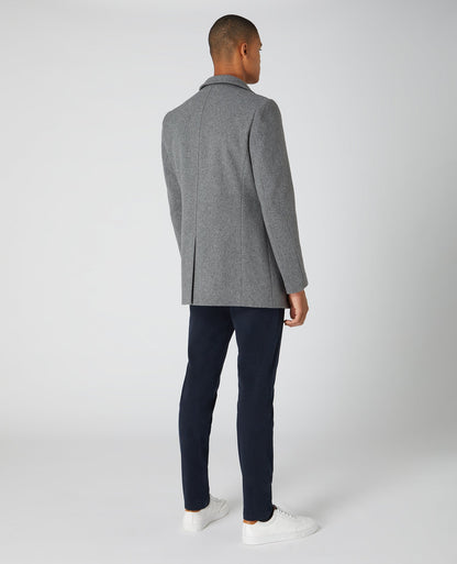 Tapered Fit Wool-Rich Overcoat