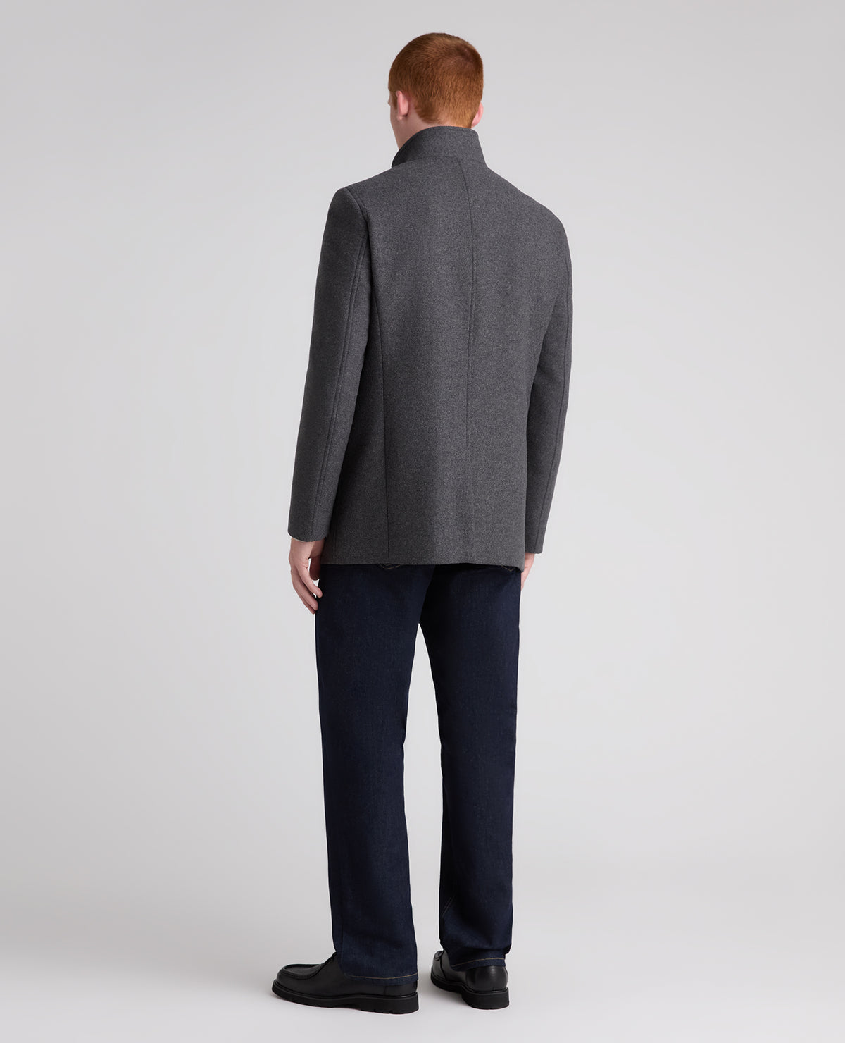 Grey Jonah Wool Rich Overcoat