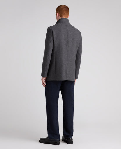 Grey Jonah Wool Rich Overcoat