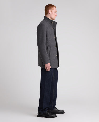 Grey Jonah Wool Rich Overcoat