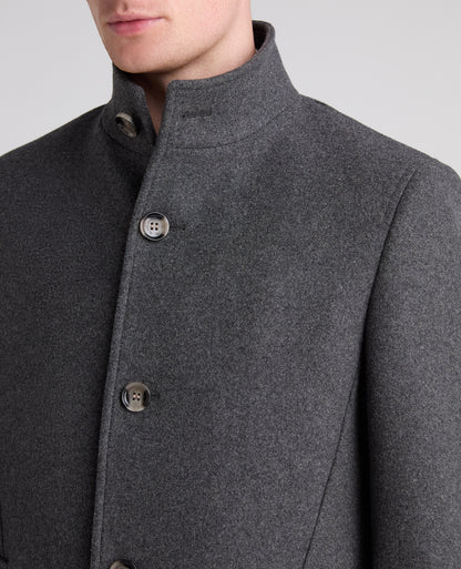 Grey Jonah Wool Rich Overcoat