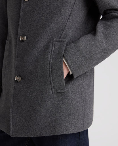 Grey Jonah Wool Rich Overcoat
