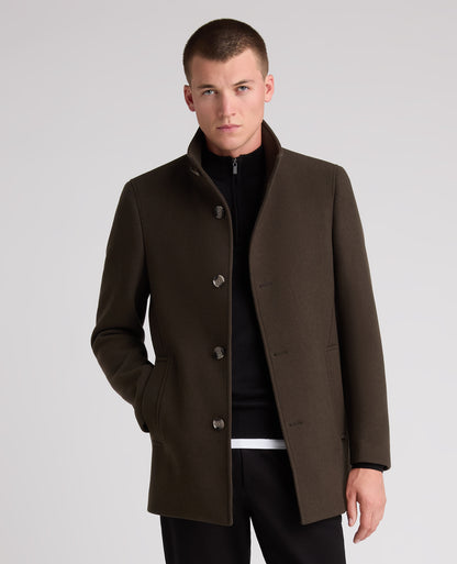 Green Jonah Wool Rich Overcoat