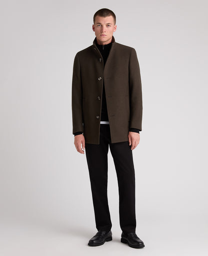 Green Jonah Wool Rich Overcoat
