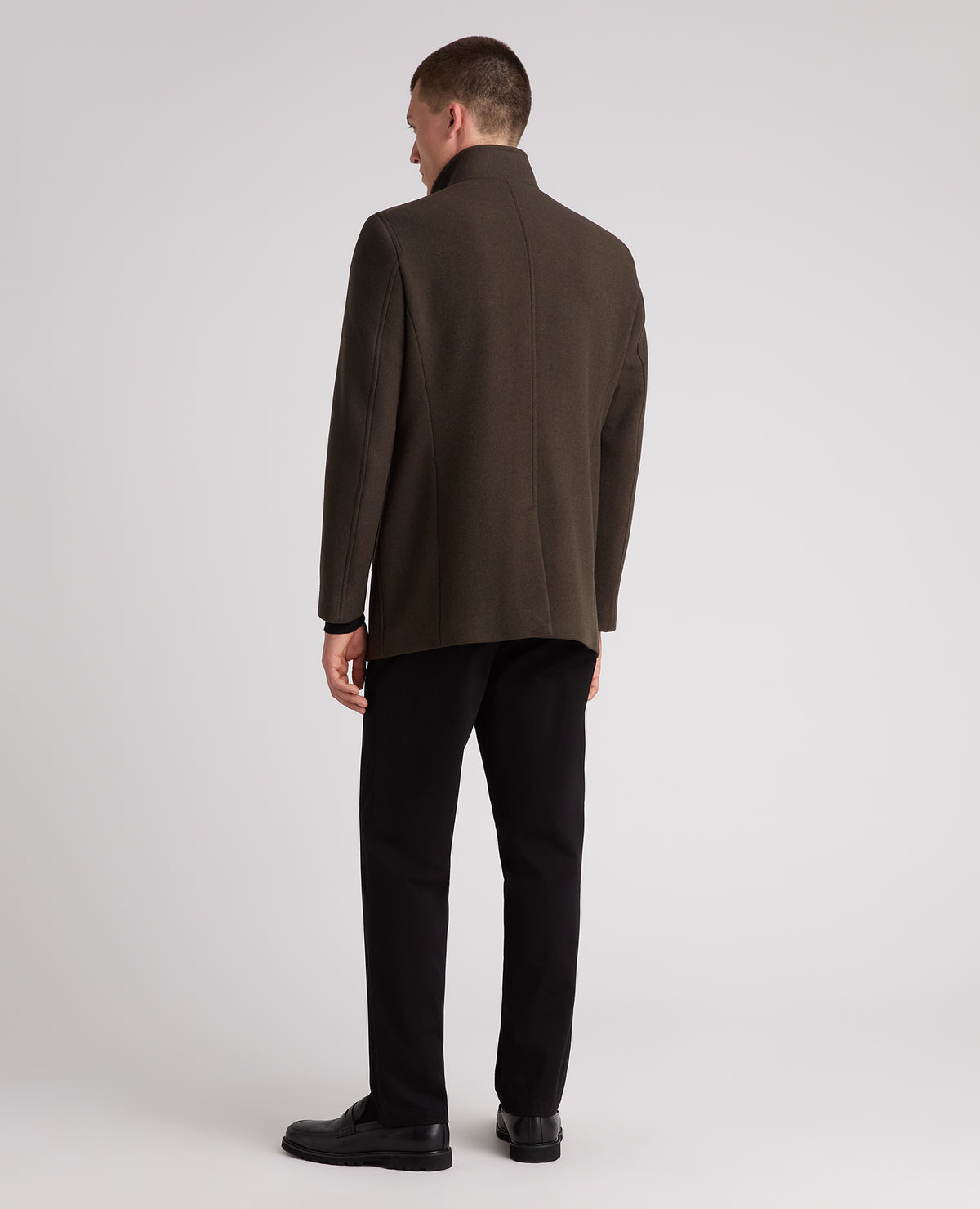 Green Jonah Wool Rich Overcoat